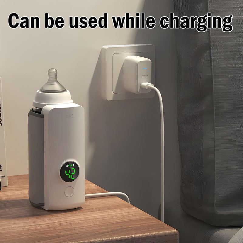 Flashstar Portable Bottle Warmer for Travel, Rapid Warming with Battery-Powered Temperature Display, Waterless Milk Warming for Comfortable Baby Feeding On The Go - Image 2